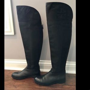 Tory Burch Leather Simone Over The Knee Boots
